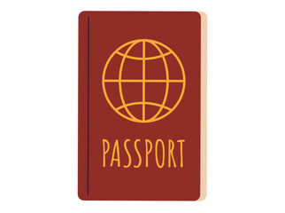 Passport isolated travel id icon isolated concept. Vector graphic design illustration
