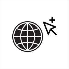 Web icon. Global network icon. Website vector icon. Site flat sign design. Www symbol pictogram. Www icon. UX UI icon