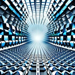 a pattern of 3D cubes in different perspectives sizes and colors or gradients arranged in a specific pattern or randomly in 8k resolution Web banner