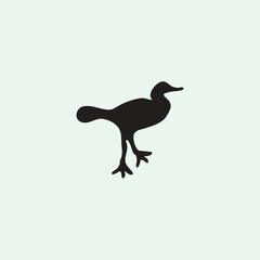 Obraz premium silhouette of a wild bird vector illustration drawing artwork