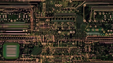 Fototapeta premium MidJourney v5 Generated Circuit Board - Motherboard