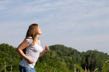 woman on a run