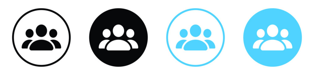 Group of people icon, squad icon - team user icons. three person symbol, group, Friends, people, users icon