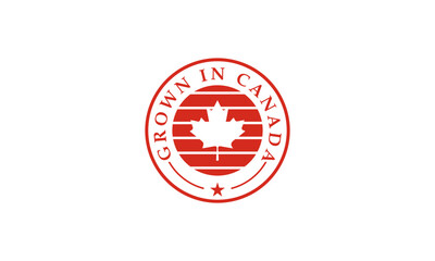 Fototapeta na wymiar Grown in Canada icon.