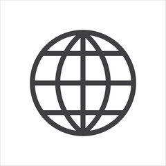 Web icon. Global network icon. Website vector icon. Site flat sign design. Www symbol pictogram. Www icon. UX UI icon