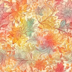 Playful and modern floral seamless pattern, featuring bold and geometric shapes that add a trendy and edgy touch to any project. generative ai.