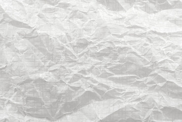 Sheet of white crumpled glossy paper. paper texture