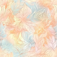 Fototapeta premium Ethereal and dreamy floral seamless pattern, with a soft and romantic feel that's perfect for adding a touch of whimsy to your designs.