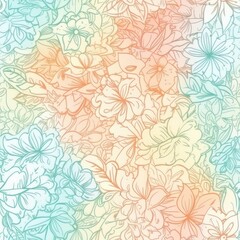 Ethereal and dreamy floral seamless pattern, with a soft and romantic feel that's perfect for adding a touch of whimsy to your designs.