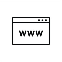 Web icon. Global network icon. Website vector icon. Site flat sign design. Www symbol pictogram. Www icon. UX UI icon