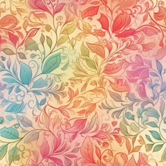 Fototapeta na wymiar Ethereal and dreamy floral seamless pattern, with a soft and romantic feel that's perfect for adding a touch of whimsy to your designs.