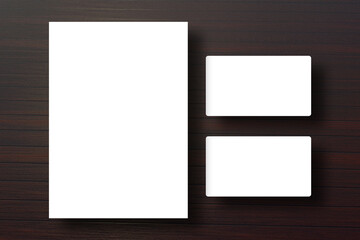 minimal business card and letterhead mockup