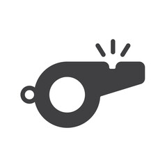 Referee whistle vector icon. Whistle flat sign design. Whistle symbol pictogram. UX UI icon