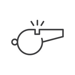 Referee whistle vector icon. Whistle flat sign design. Whistle symbol pictogram. UX UI icon