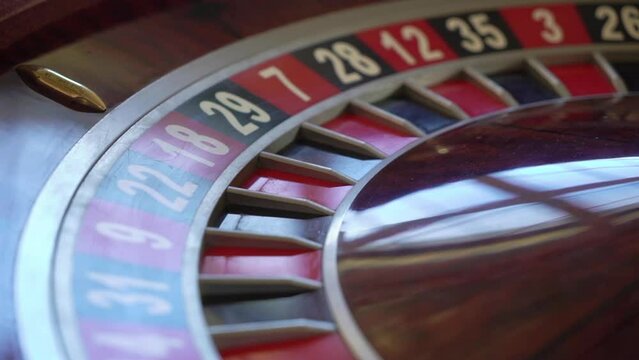 Roulette in the casino close up. Gambling, betting.