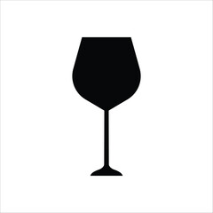 Wineglass vector icon. Glass flat sign design. Glass stemware symbol pictogram. UX UI wine glass icon