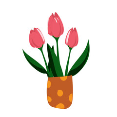 tulips in vase