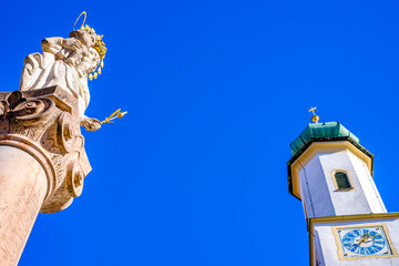 historic buildings at the old town of Murnau am Staffelsee