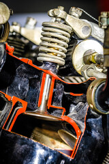 old motor engine close up