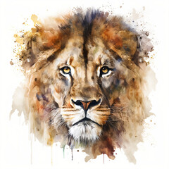 WATERCOLOR OF A LION