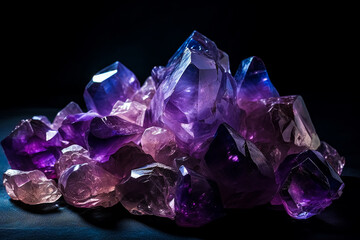 Crystals violet color. Generative AI