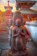 Fototapeta na wymiar Stupa Boudhanath Sadak in Kathmandu.