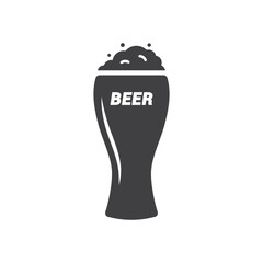 Beer glass vector icon. Beer glass flat sign design. Fresh isolated beer pictogram symbol. UX UI icon