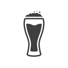 Beer glass vector icon. Beer glass flat sign design. Fresh isolated beer pictogram symbol. UX UI icon