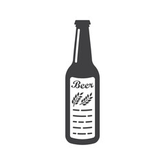 Beer bottle vector icon. Beer flat sign design. Beer bottle symbol pictogram. UX UI icon