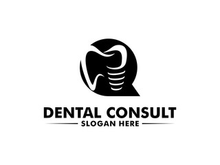 Creative Dental Consult logo vector, dental clinic logo, Abstract dental logo design inspiration