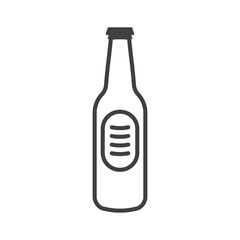 Beer bottle vector icon. Beer flat sign design. Beer bottle symbol pictogram. UX UI icon