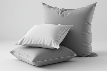 two decorative pillows stacked on top of each other with a blurred background. Generative AI