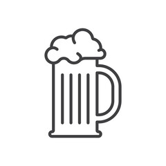 Beer glass vector icon. Beer glass flat sign design. Fresh isolated beer pictogram symbol. UX UI icon