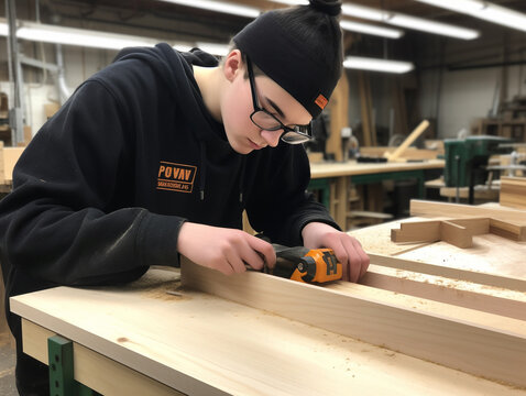 A Student in Shop Class | Generative AI