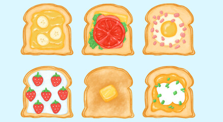 Tasty breakfast toast bread