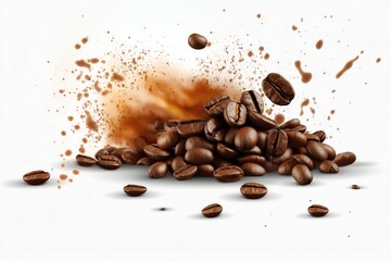 Obraz premium coffee beans dynamic background wallpaper