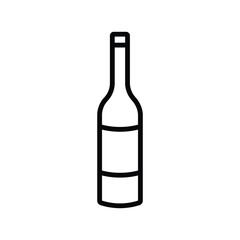 Wine bottle vector icon. Alcohol icon. Alhocol flat sign design. Wine and glass symbol pictogram. UX UI icon