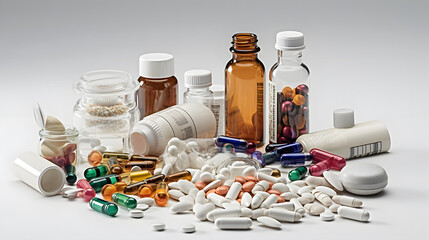 Medicinal dosage tablets, natural medicine. Generative AI