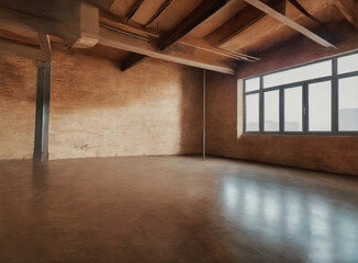 Empty warehouse wall or commercial area, industrial background