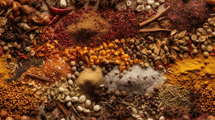 Spice Powder Seamless Repeating Texture, Generative AI