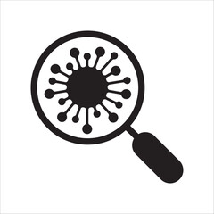 Illustration of virus vector icon. Corona virus icon flat sign design. Microbe symbol pictogram. Bactery icon. Coronavirus bacteria symbol. UX UI icon