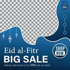 Editable Ramadan Kareem Luxury Eid Sale Social Media Sale Post, Islamic Ornament Background, Ramadan Sale Social Media Banner Web Banner With Photo Space