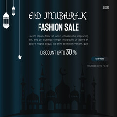 Editable Ramadan Kareem Luxury Eid Mubarak Fashion Sale Social Media Sale Post, Islamic Ornament Background, Ramadan Sale Social Media Banner Web Banner, Square Flyer Template With Photo Space