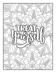 motivational quotes coloring pages design .inspirational words coloring book pages design. Hand drawn with inspiration word. Coloring for adult and kids. Vector Illustration. Positive quotes coloring 