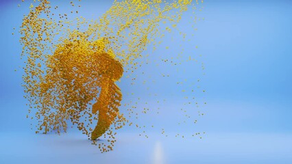 2024 change to 2025 year with orange particles, 3d render - Powered by Adobe