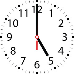Five clock vector