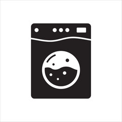 Washer vector icon. Washer flat sign design. Wash machine symbol pictogram. UX UI icon