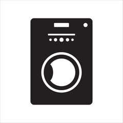 Washer vector icon. Washer flat sign design. Wash machine symbol pictogram. UX UI icon