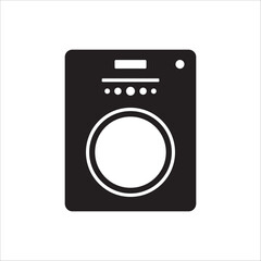 Washer vector icon. Washer flat sign design. Wash machine symbol pictogram. UX UI icon