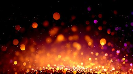 Fototapeta na wymiar Golden abstract particle dust or glitter background wallpaper galaxy cosmic space fantasy background